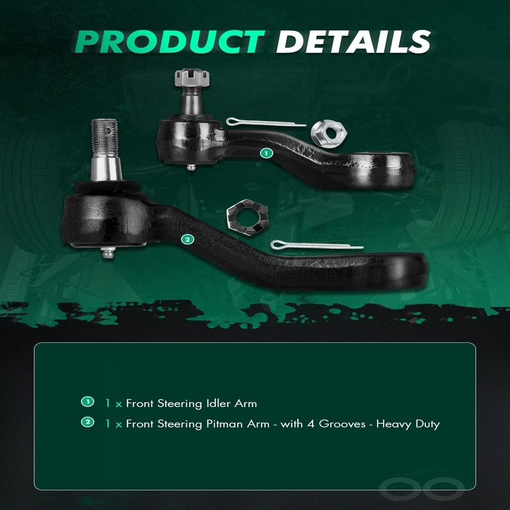 2X Steering Kit Pitman Idler Arms for Chevy Avalanche Tahoe Suburban Silverado