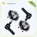 2X Wheel Hub & Bearings + 2 Outer Tie Rods Kit for Dodge Ram 1500 (2009–2010)