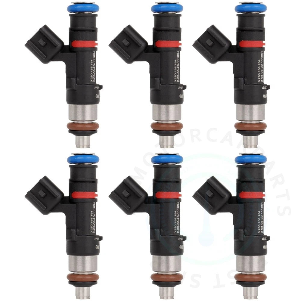 Set of 6 Fuel Injectors for Saturn Outlook (2007–2008) 3.6L V6