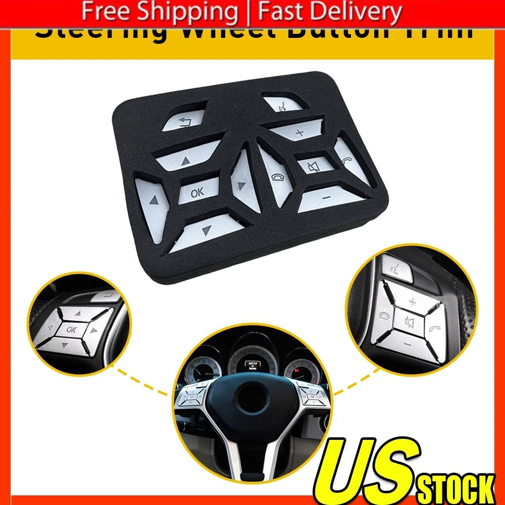 Steering Wheel Button Trim for Mercedes Benz E C G Class W204 (2009â2016)