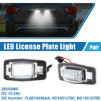2X White LED License Plate Light Assembly YL8Z13550AA 2835SMD for Mazda