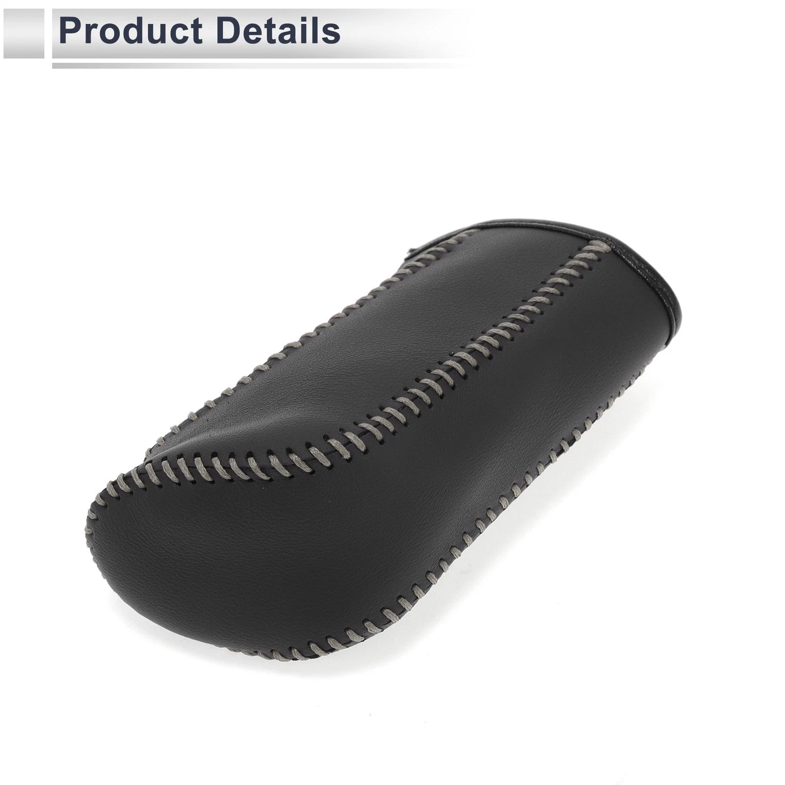 Gear Shift Knob Cover for Nissan Tiida (2004–2012) Black Grey Faux Leather