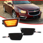 Smoked Lens Amber LED Front Bumper Side Marker Lights for Chevy Cruze (2011–2015)