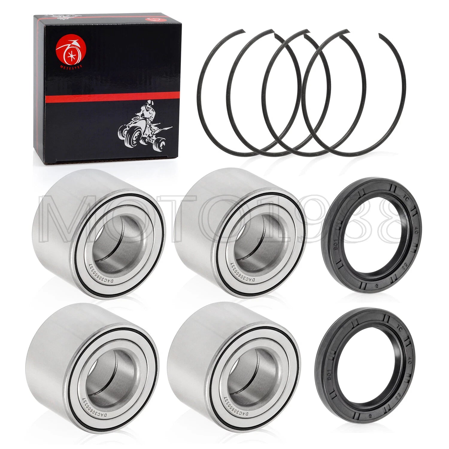Set of 4 Wheel Bearings & Seals Kit for Can-Am Defender Max HD8 (2018–2021)