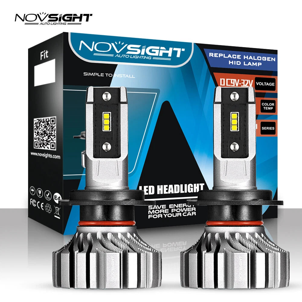 2X H7 LED Headlight Bulbs for NOVSIGHT (200% Bright, 20000LM, 6500K)