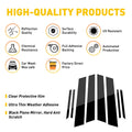 Set of 6 Black Pillar Post Door Trim for Honda Civic (2012–2015)