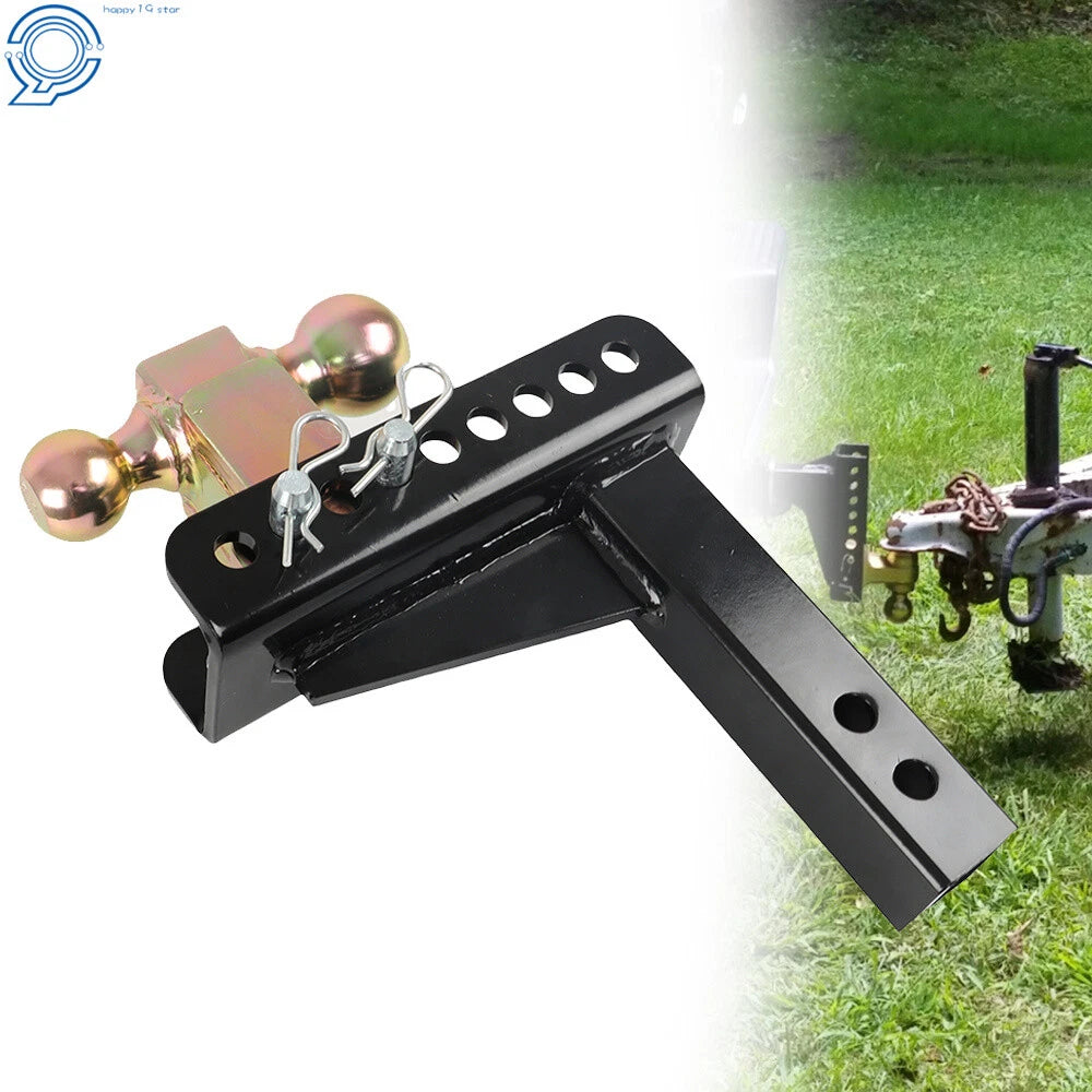 Adjustable Trailer Hitch Tow Receiver Dual Ball Mount for Make Model 