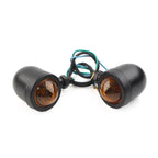Black Motorcycle Turn Signal Lights for Harley Cafe Racer Bobber Chopper