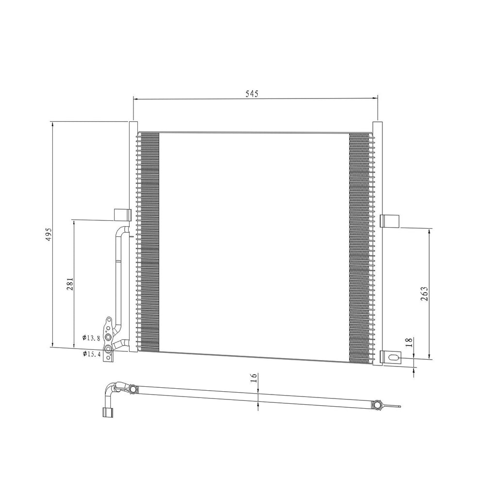 Replacement A/C Condenser for 2004–2006 BMW X3
