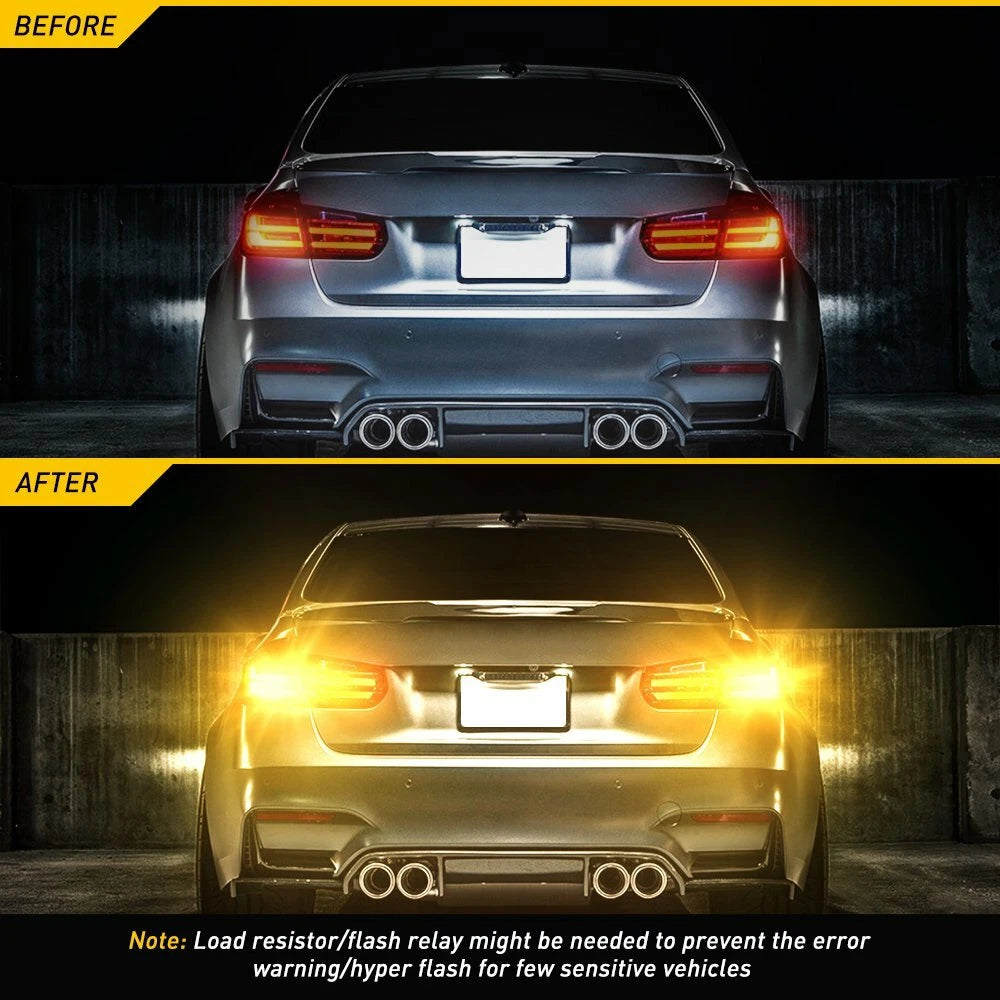 2X LED Amber Turn Signal Light Bulb for Various Vehicles (YYYY–YYYY)