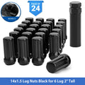 Black M14x1.5 Spline Lug Nuts for Chevy GMC Silverado Sierra (2011–2014)