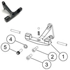 Black Knob Leaf Dominator Passenger Footboard for Harley Touring (1993–2019)