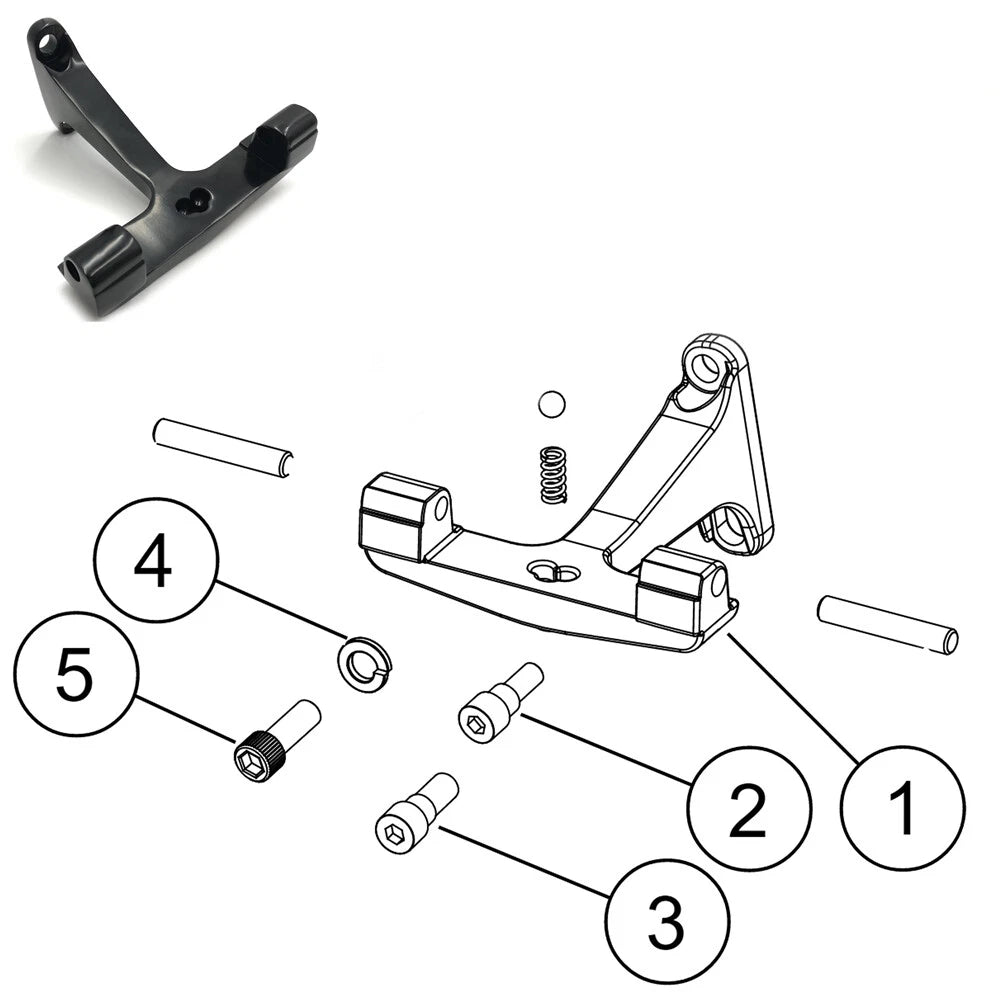Black Knob Leaf Dominator Passenger Footboard for Harley Touring (1993–2019)