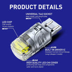 2X LED Turn Signal Light Bulbs 7443 7440 for Various Vehicles
