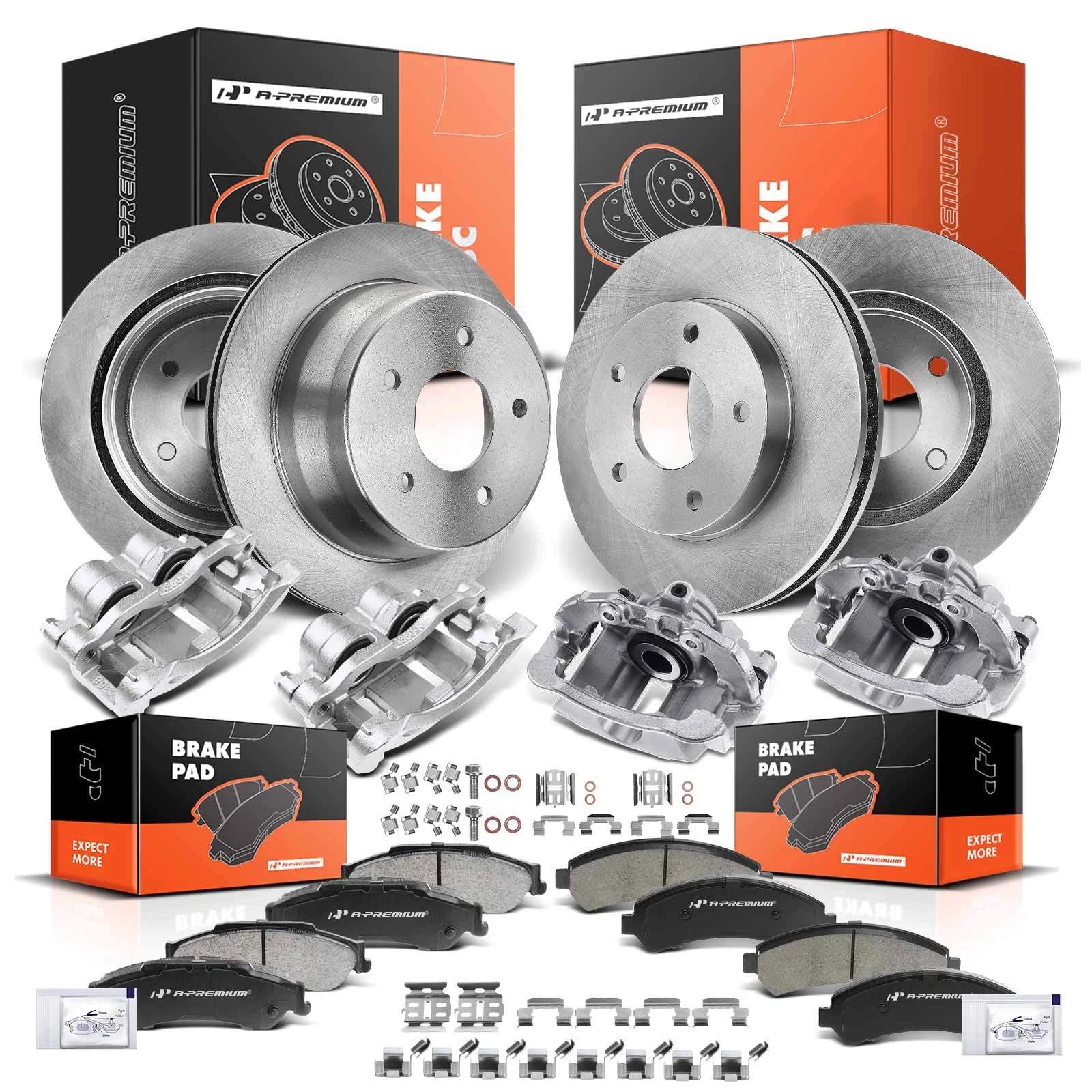 Set of 16 Disc Brake Rotors, Pads & Calipers for Chevy Blazer 