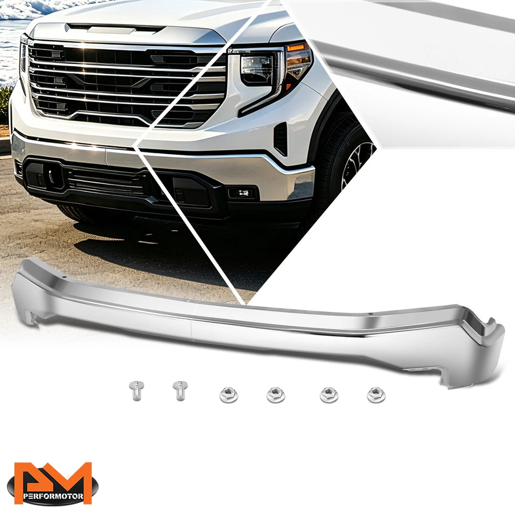 Steel Front Bumper Impact Bar for GMC Sierra 1500 Limited (2022–2026) Polished Chrome