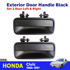Exterior Door Handle Black RL+RR Fits Honda Civic EC ED EE 4D Sedan 1988-91 D06