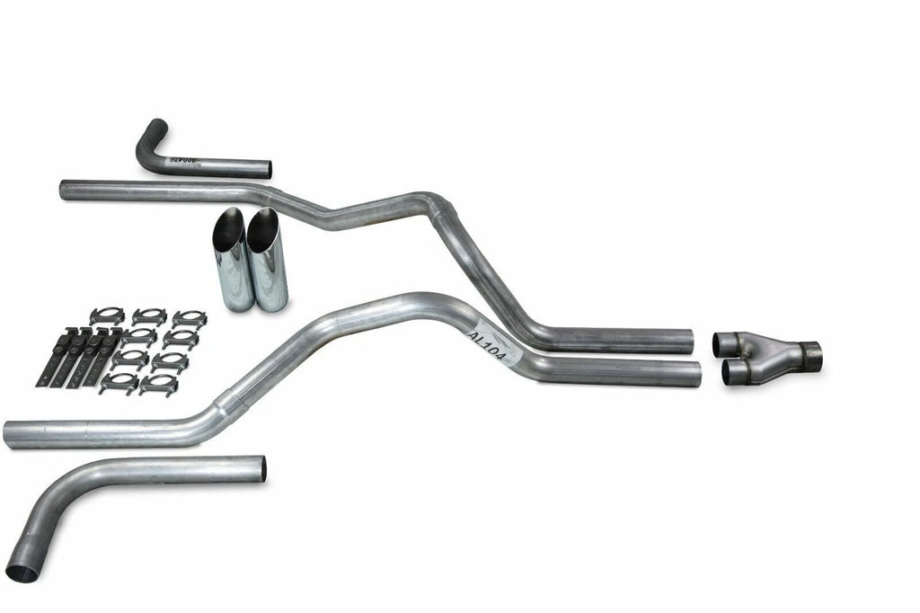 2.5" Dual Exhaust Kit for Ford F150 (2021–2025) Y Pipe Slash Tips Side Exit