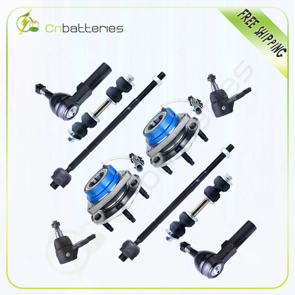 10pc Front Wheel Bearing Tie Rod Kit for Cadillac Deville (2000–2005)