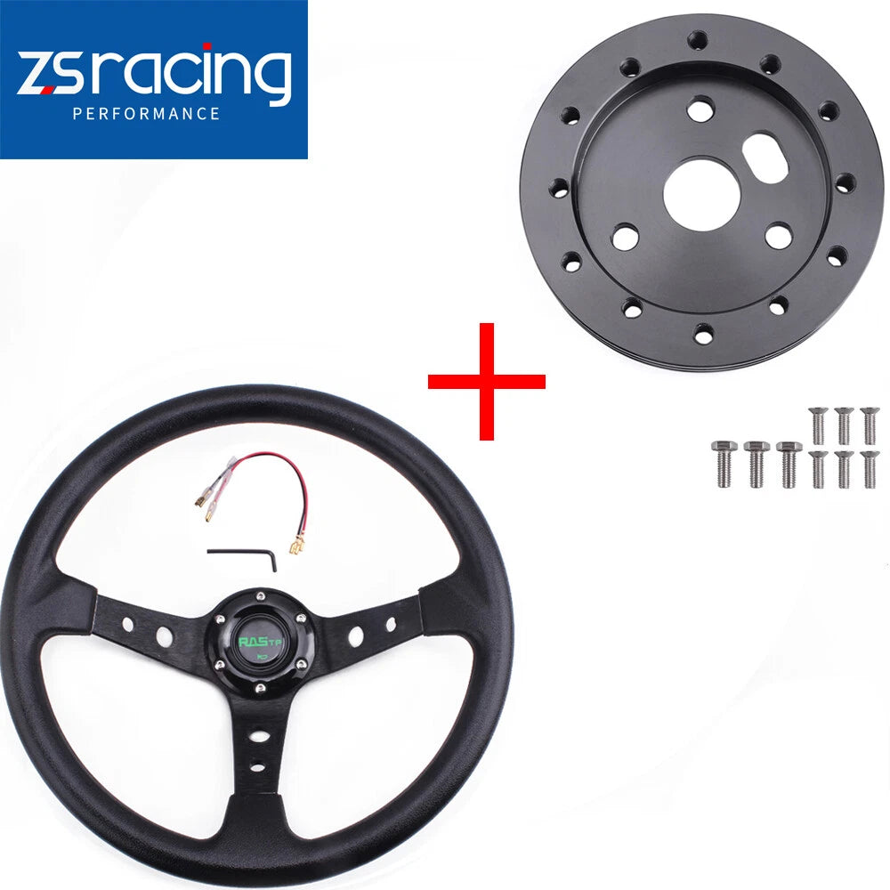 14" Steering Wheel + 0.5" Hub for Grant 3 Hole Adapter (6 Hole)