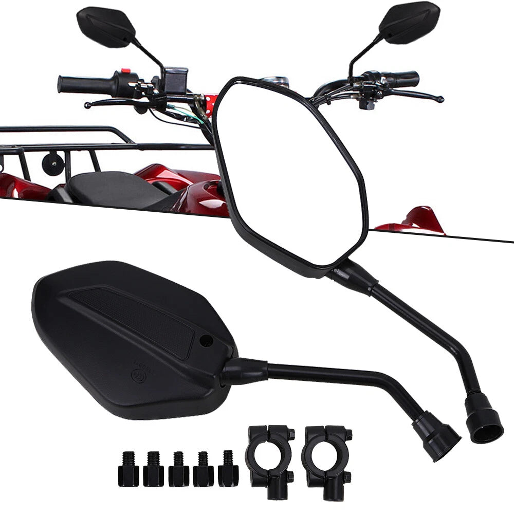 Rear View Side Mirrors for Kawasaki Honda Suzuki ATV (7/8" Handle Bar)