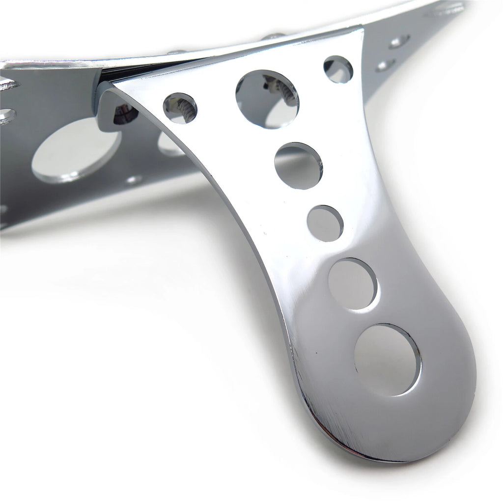Chrome Horizontal Vertical Zigzag License Plate Bracket for