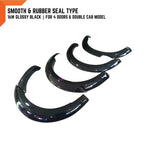 16W Glossy Black Smooth Fender Flares for Ford Ranger PX2 (2015-2018)