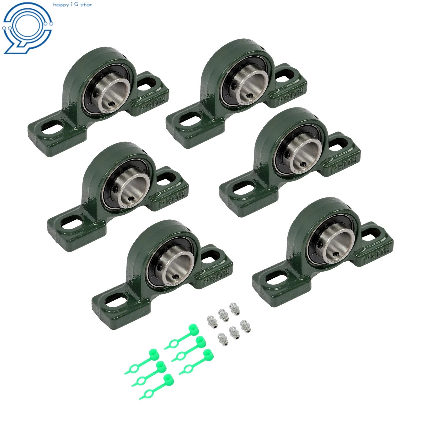 6 Pack Pillow Block Bearing UCP205-16 for Various Applications (1" Bore)