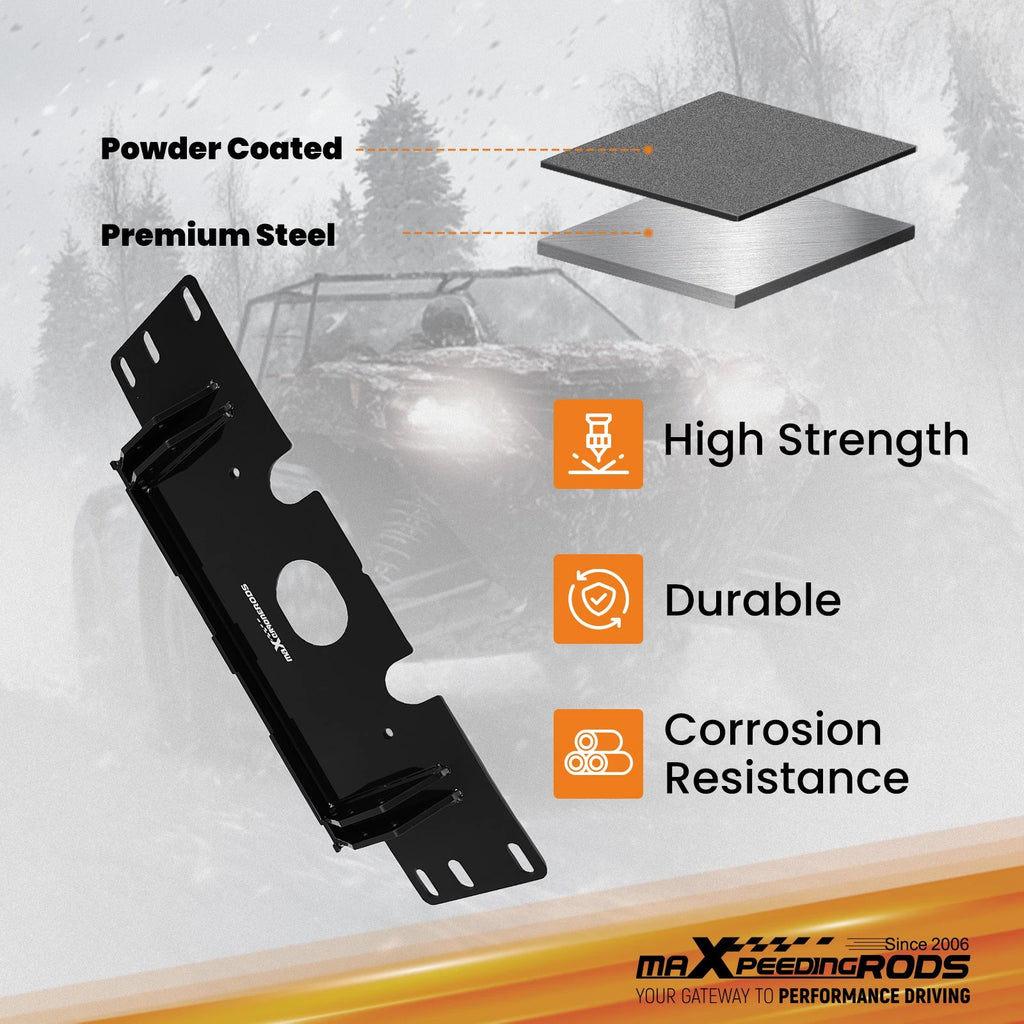 Black Steel Plow Mount for Polaris Sportsman 335 500 570 700 (1998–2024)