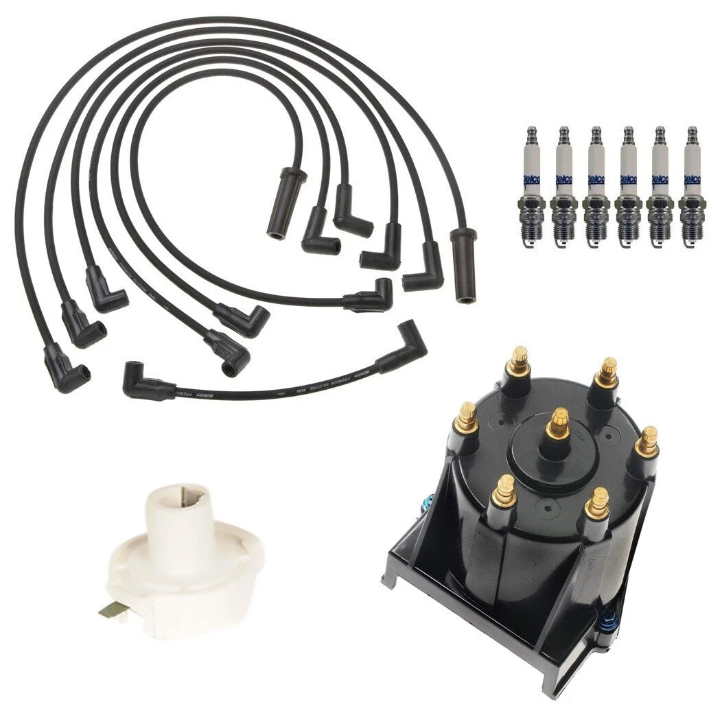 ACDelco Ignition Kit for Chevy R10 V6 (1973–1980) - Rotor, Cap, Wires, Plugs