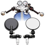 7/8" Handle Bar End Rearview Side Mirrors for Harley Honda Suzuki (Universal)
