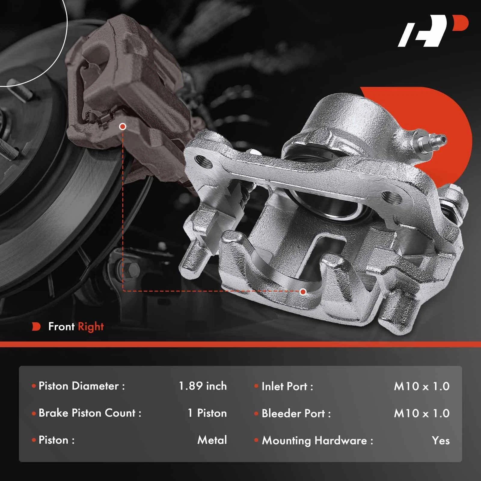 Front Right Disc Brake Caliper for Chevy Tracker (1999-2004)