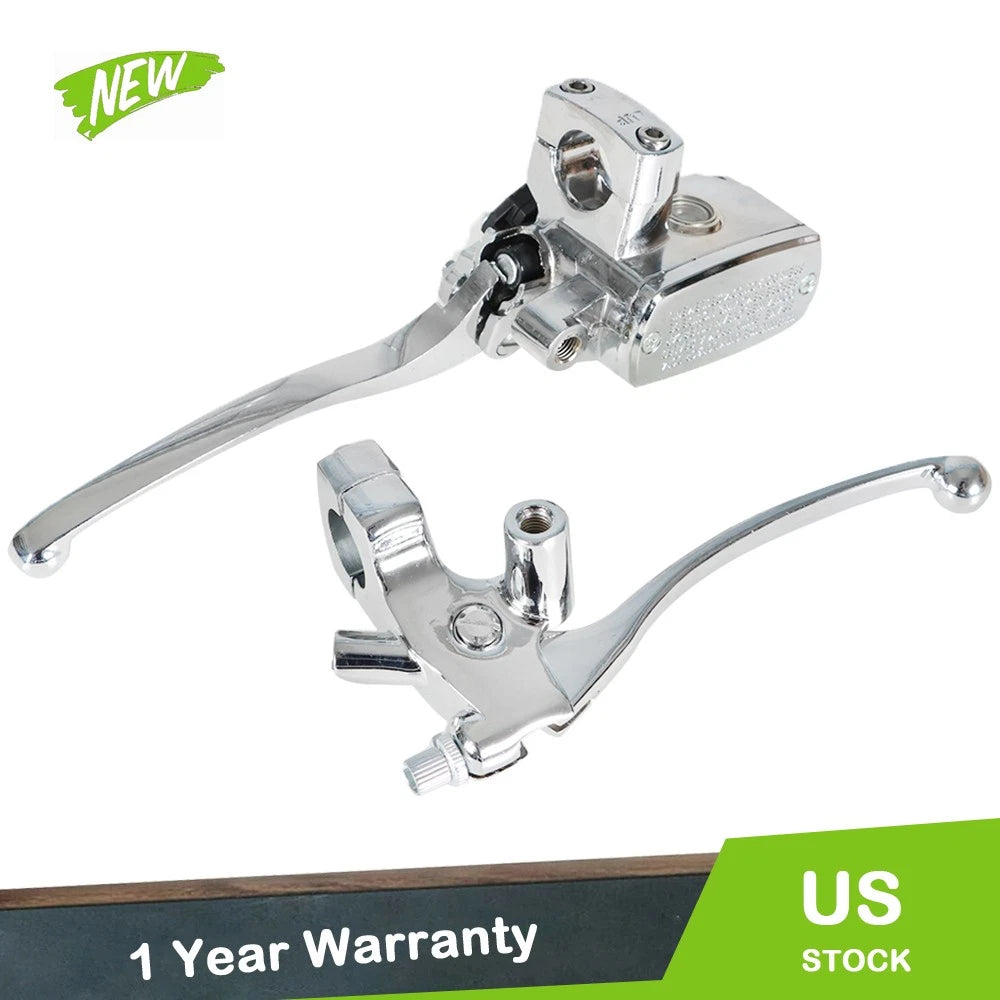 1" Handlebar Hydraulic Brake Master Cylinder & Clutch Lever for Universal Motorcycle
