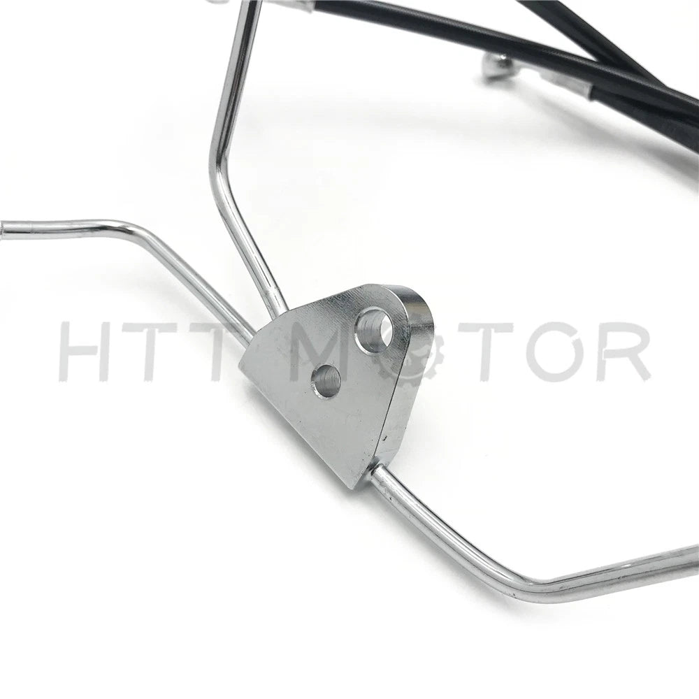 Front +10" Black Vinyl Brake Line Kit for Harley Touring (2008–2013)