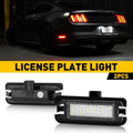 2X White LED License Plate Light Assembly for Ford Mustang (2015–2021)