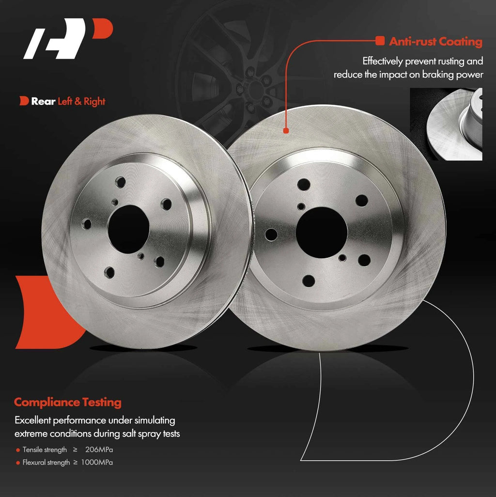 Rear Disc Brake Rotors & Ceramic Pads for Subaru Forester (2019–2021)
