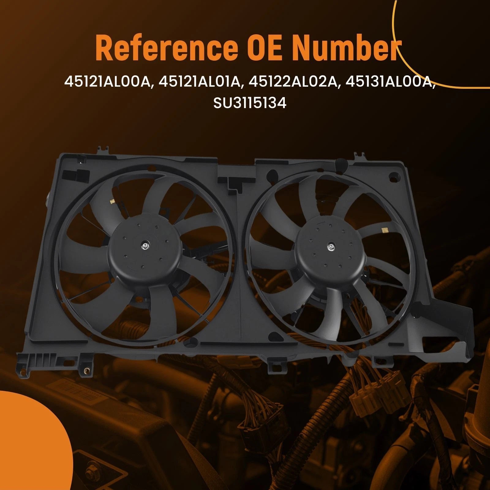 Cooling Fan Dual Blade for Subaru Outback 3.6R (2015–2019)
