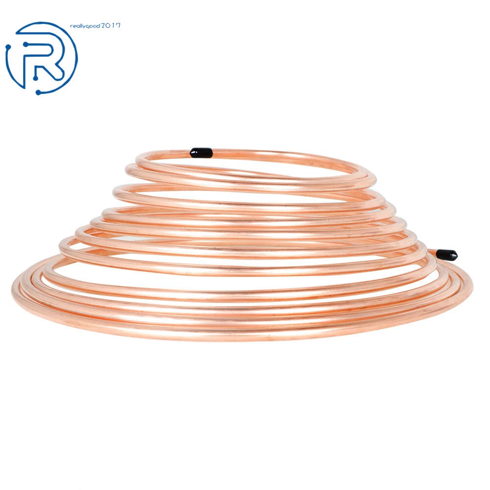 Brake Line Kit 1/4in Copper Coated Tubing 25 FT for Universal Applications