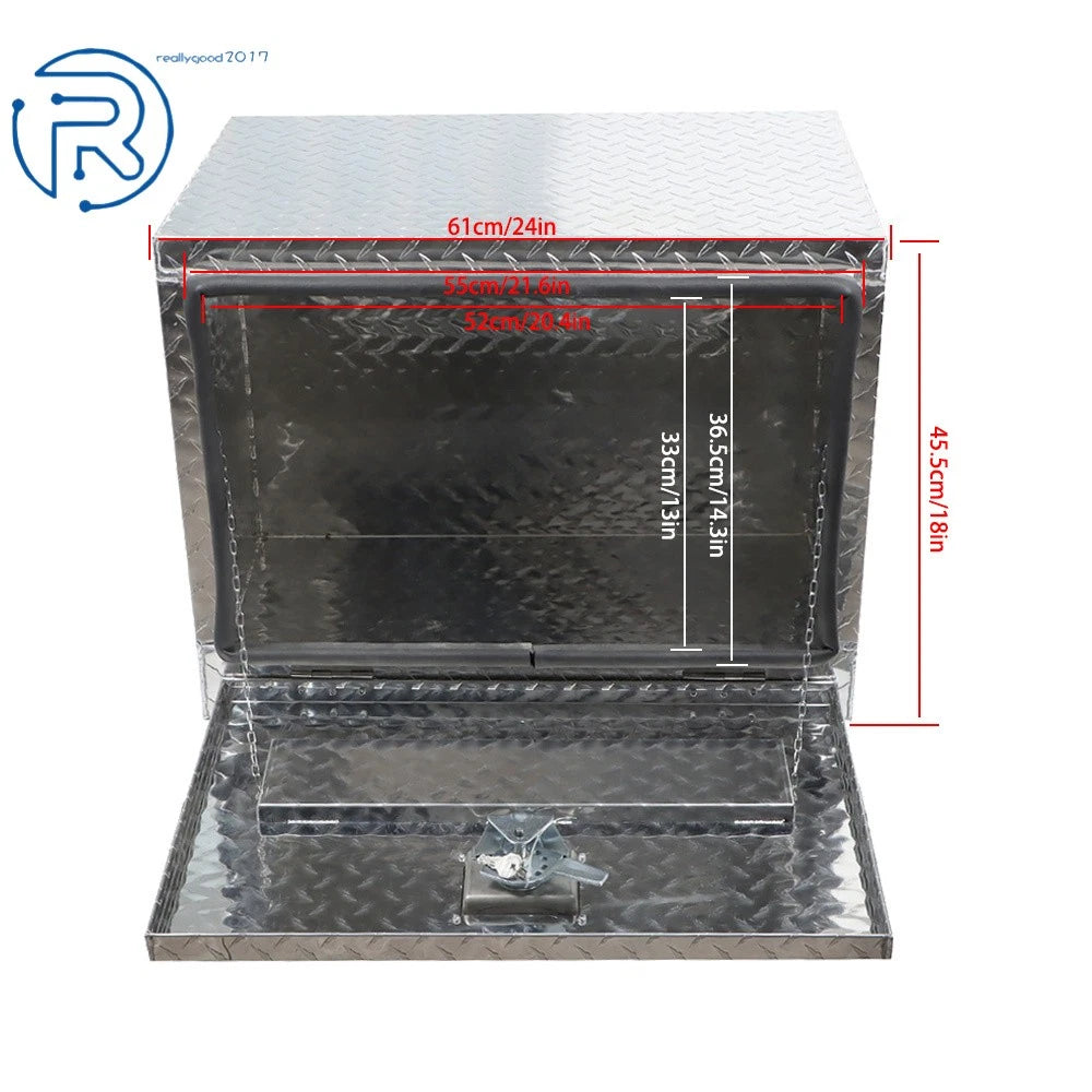 24 Inch Aluminum Diamond Plate Tool Underbody Box for Trucks