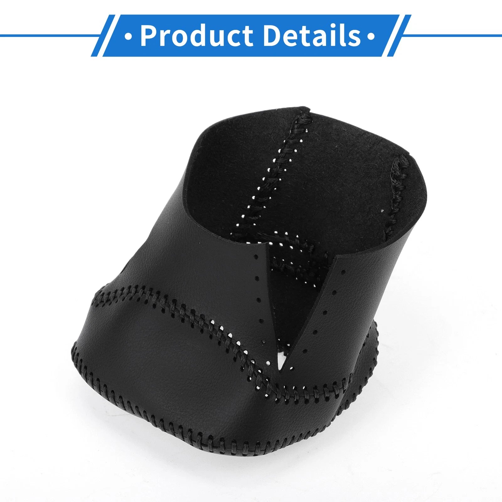 Set of 1 Gear Shift Knob Cover for Nissan Rogue (2021–2024) Black Faux Leather