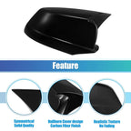 1 Pair Door Wing Rearview Mirror Cover Cap Black for BMW 535i GT (2011–2013)