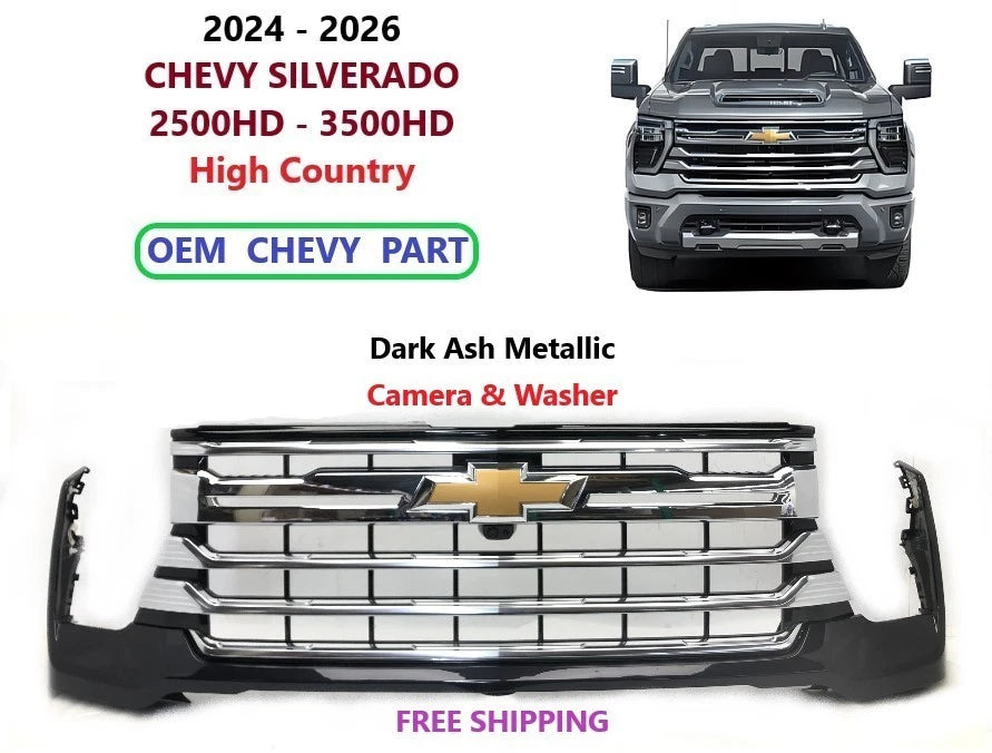 Upper Bumper & Grille for Chevy Silverado 2500HD 3500HD (2024–2026) #9