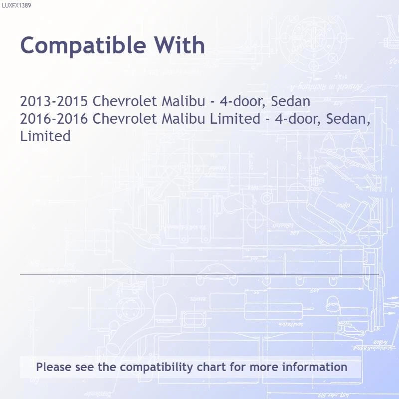 Lower Rocker Molding Trim Chrome 2.5x5 for Chevy Malibu Limited (2016–2016)