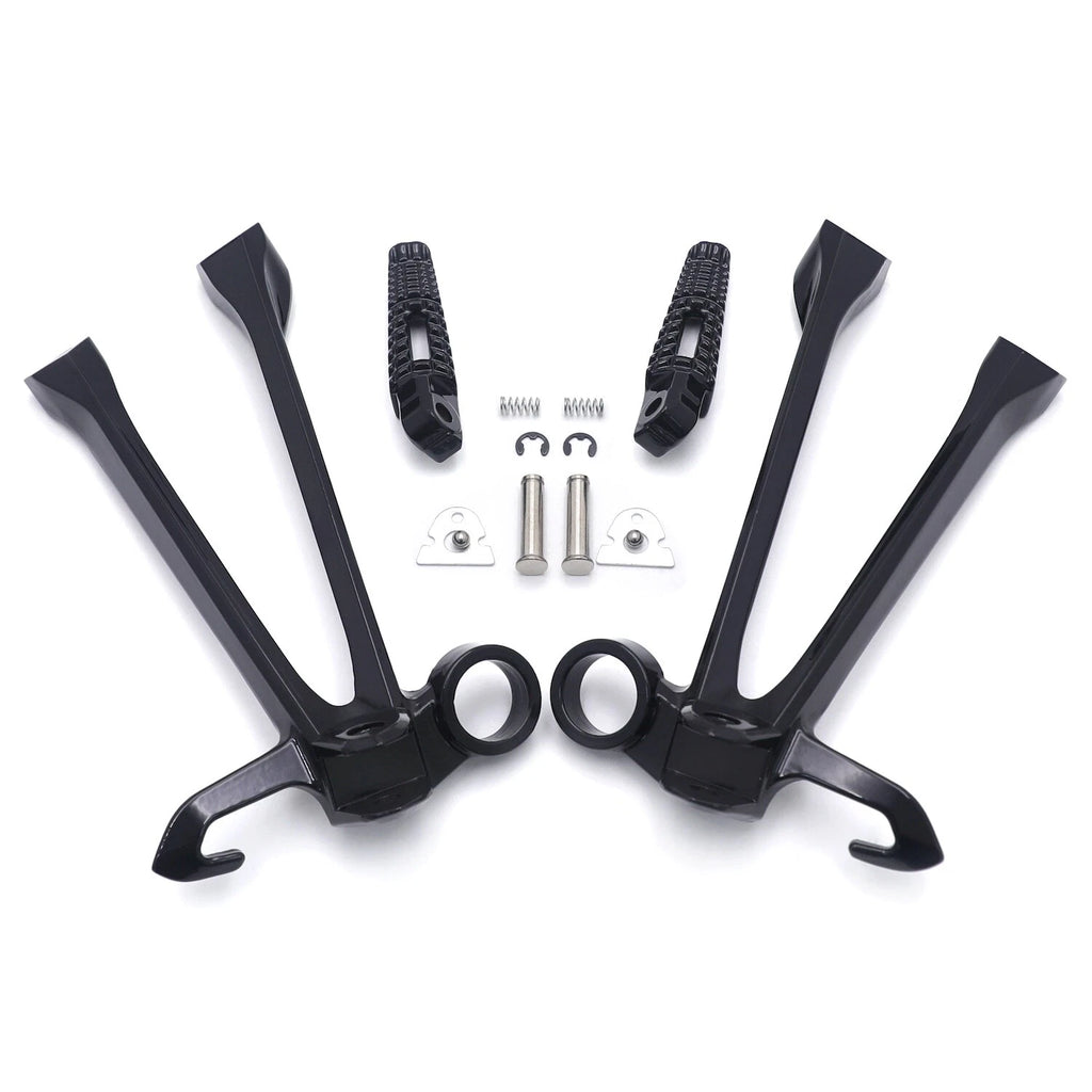 Black Rear Passenger Foot Pegs Footrest Bracket for Suzuki GSXR GSX-R1000 (2009–2016)