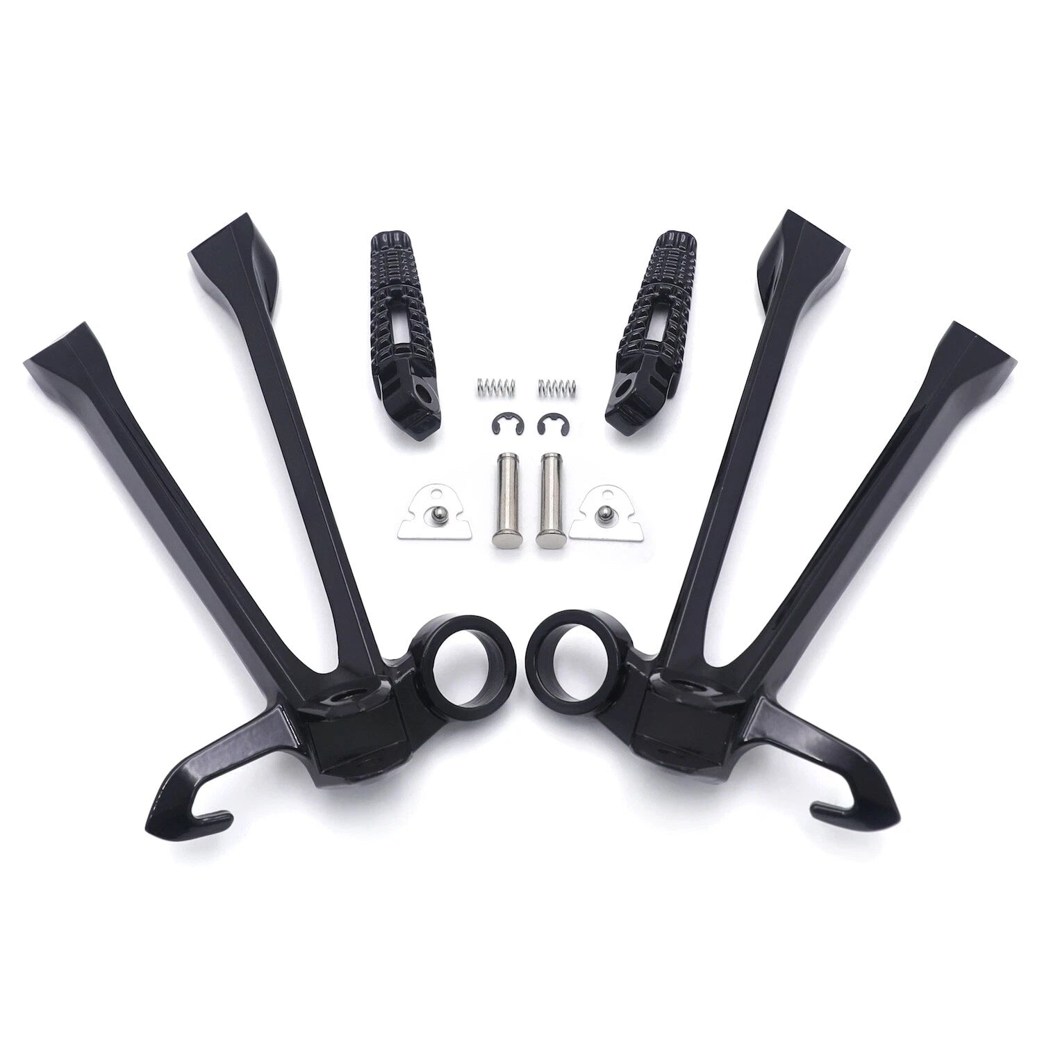 Black Rear Passenger Foot Pegs Footrest Bracket for Suzuki GSXR GSX-R1000 (2009–2016)