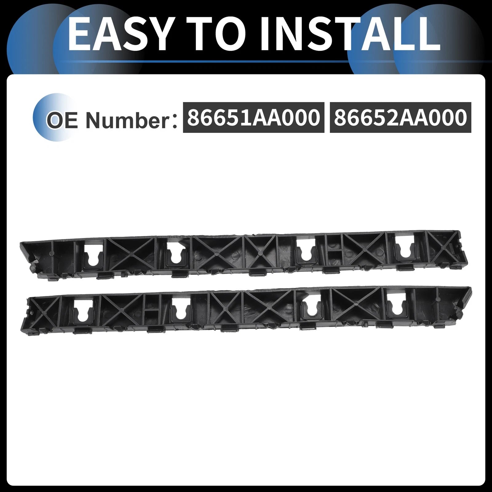 1 Pair Rear Bumper Retainer Bracket No. 86651AA000 for Hyundai Elantra (2021–2023)