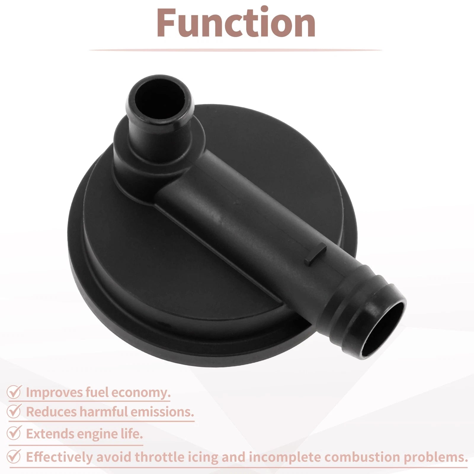 PCV Valve for Volkswagen Golf (1990–1992) 023129101/P755337 Plastic Black