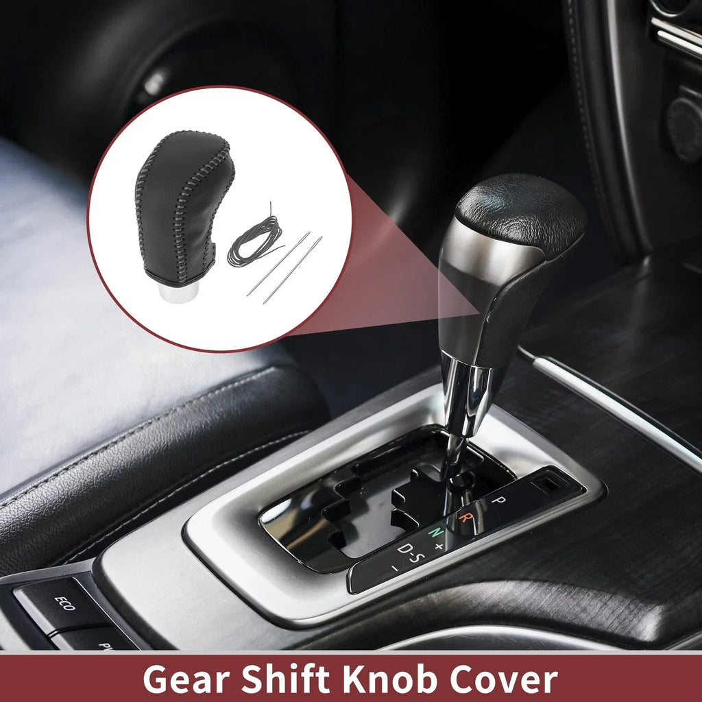 Car Gear Shift Knob Cover for Hyundai Accent (2018-2022) Black Grey