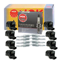 Set of 8 NGK Ignition Coils & V-Power Spark Plugs for Cadillac Chevy GMC Isuzu