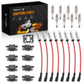 8PCS Ignition Coil Set with Wires for Cadillac CTS-V 6.2L, Saab 9-7x 5.3L V8